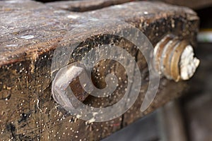 Old wooden Furniture drilled in by Wood-worms