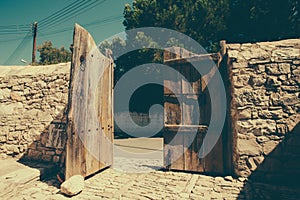 Old wooden gate