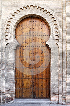 Old wooden gate in Moorish style