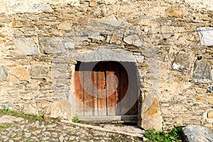 Old wooden gate in Svaneti region, Georgia. It is a highland townlet in the northwest of Georgia, at an elevation of 1500 meters