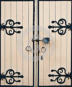 Old wooden gates