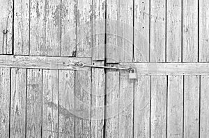 Old Wooden Gates with Padlock