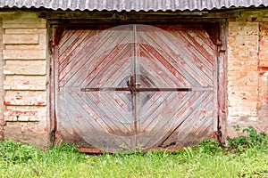 Old wooden gates.