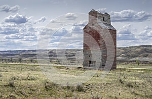 Old Wooden Grain Elevator in the Badlands