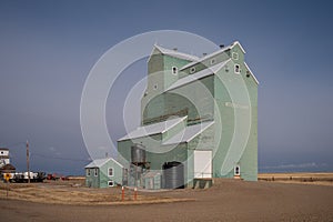 Old wooden grain elevator in the town of Wrentham