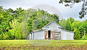 Old Wooden Gray Barn