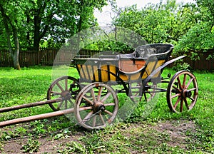 Old wooden horse Carriage