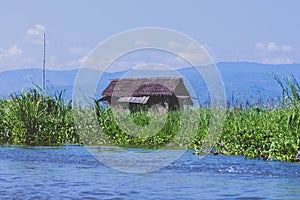 The old wooden house of Burmese