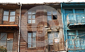 Old wooden house in Edirne town photo