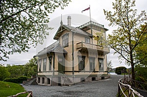 Old wooden house of famous musician - Bergen, Norway