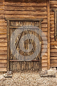 old wooden house,vintage wooden door