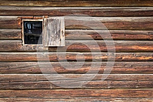 Old wooden house wall