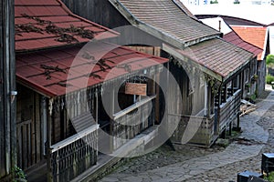 Old wooden houses photo