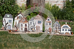 Old wooden houses model