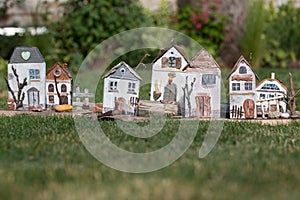 Old wooden houses model