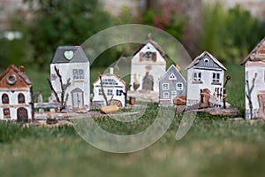 Old wooden houses model