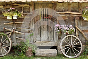 Old wooden hut