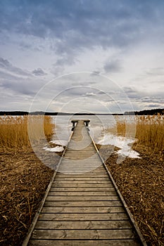 Old wooden jetty, pier