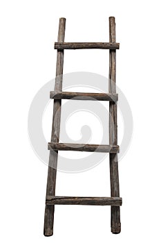 Old wooden ladder photo