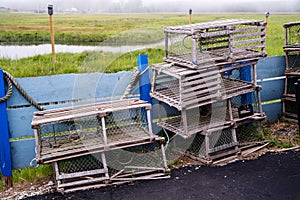 Old Wooden Lobster Traps