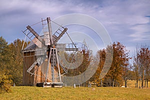 Old wooden mill in the center of Europe