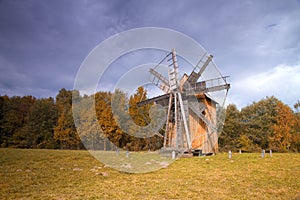 Old wooden mill in the center of Europe