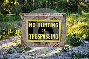 Old Wooden No Trespassing Sign