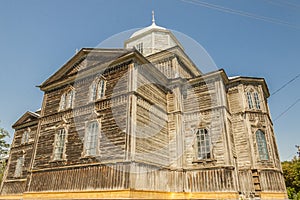 Old wooden orthodox church in Pobirka near Uman -
