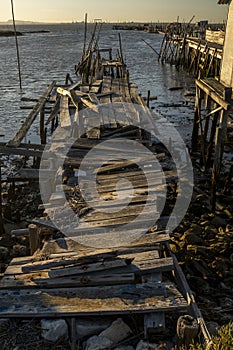 Old wooden palaphitic docks