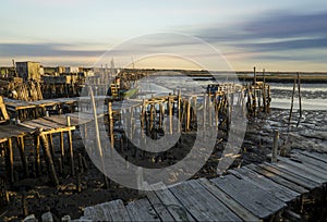 Old wooden palaphitic docks