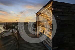 Old wooden palaphitic docks