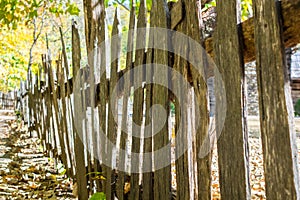 Old Wooden Picket Fence on a Historic Farm III