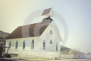 Old wooden Pioneer church photo