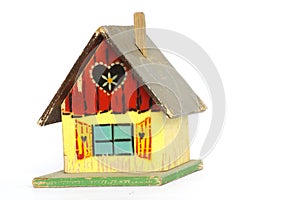 Old wooden playhouse toy