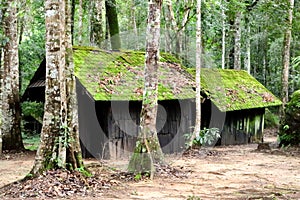 Old wooden political and military school at Phu Hin Rong Kla national park