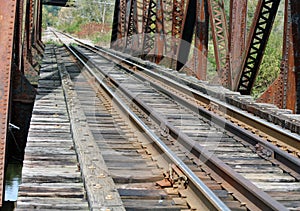 Old Wooden Railroad Bridge