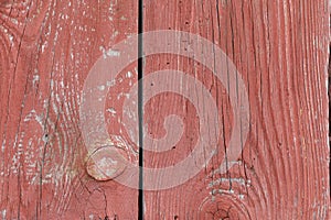 Old wooden red cracked boards. beautiful background