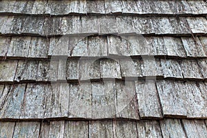 Old wooden roof shingles