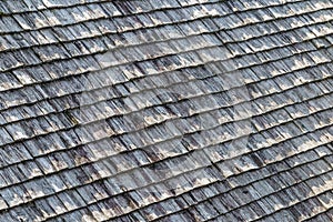 Old wooden roof shingles