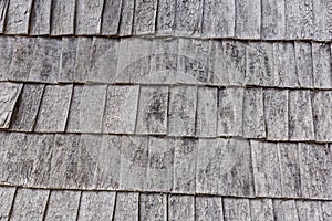 Old wooden roof tiles. texture of wooden tiles