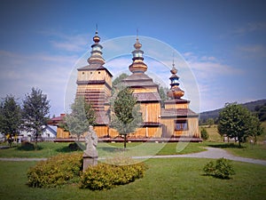 Old wooden Russian orthodox church