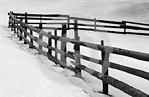 Old wooden sheepfold fence