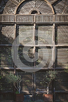 Old wooden shutter doors