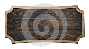 Old wooden sign isolated 3d illustration