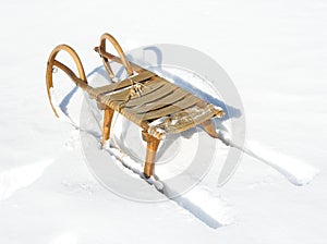 Old wooden sledge