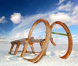 Old wooden sledge