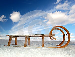 Old wooden sledge
