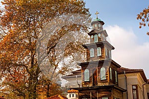 Old wooden St. Marina church in Plovdiv, Bulgaria photo