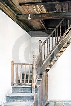 Old wooden stairway