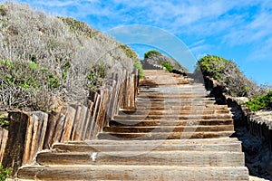Old wooden stairways to the see beach, but it looks like a stair